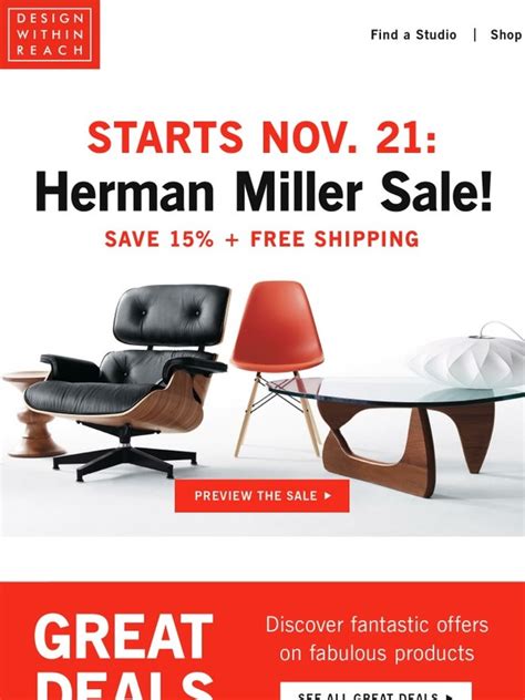 Herman Miller sale dates 2023